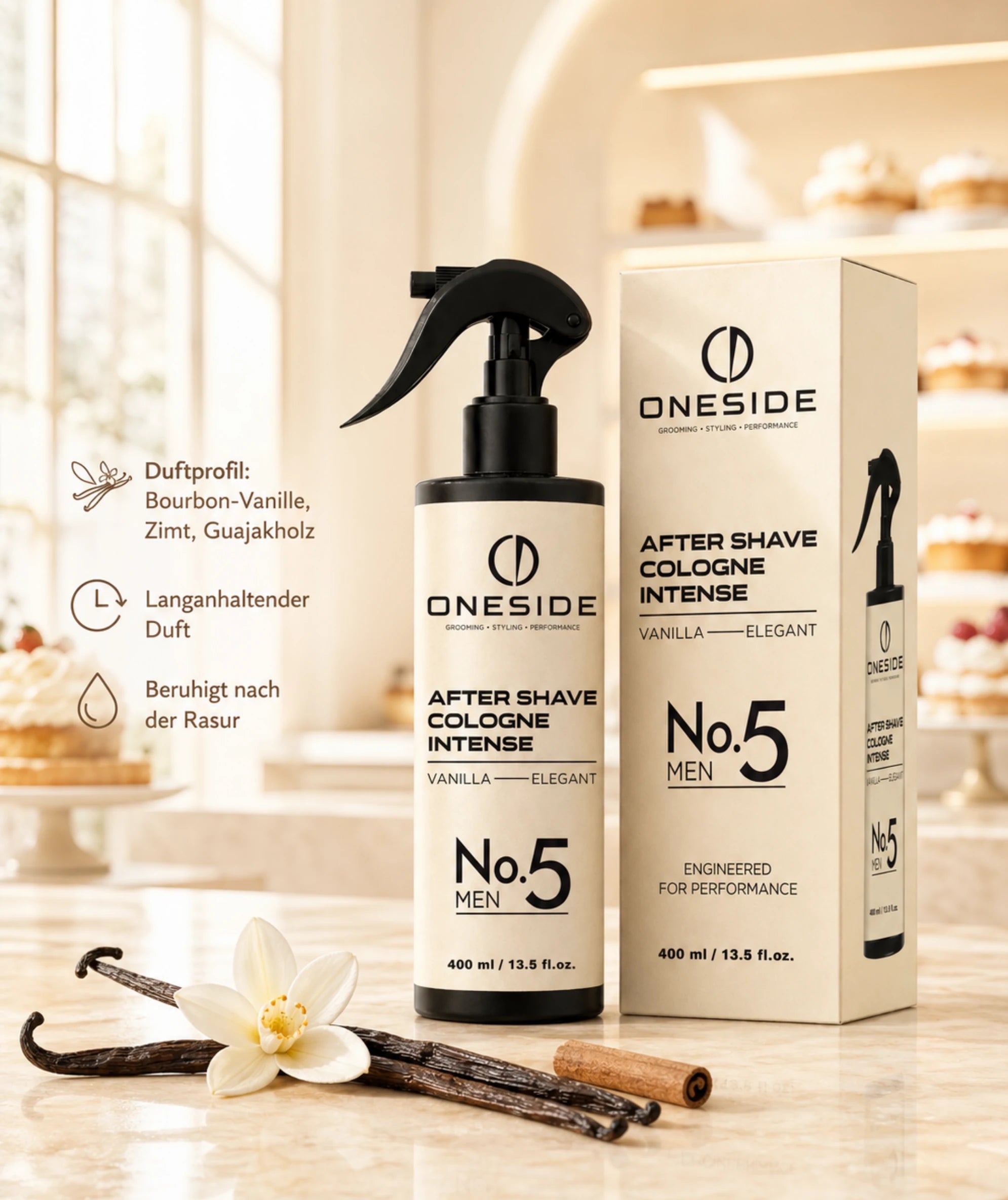 ONESIDE After Shave Cologne Intense No. 5 - Vanilla Elegant