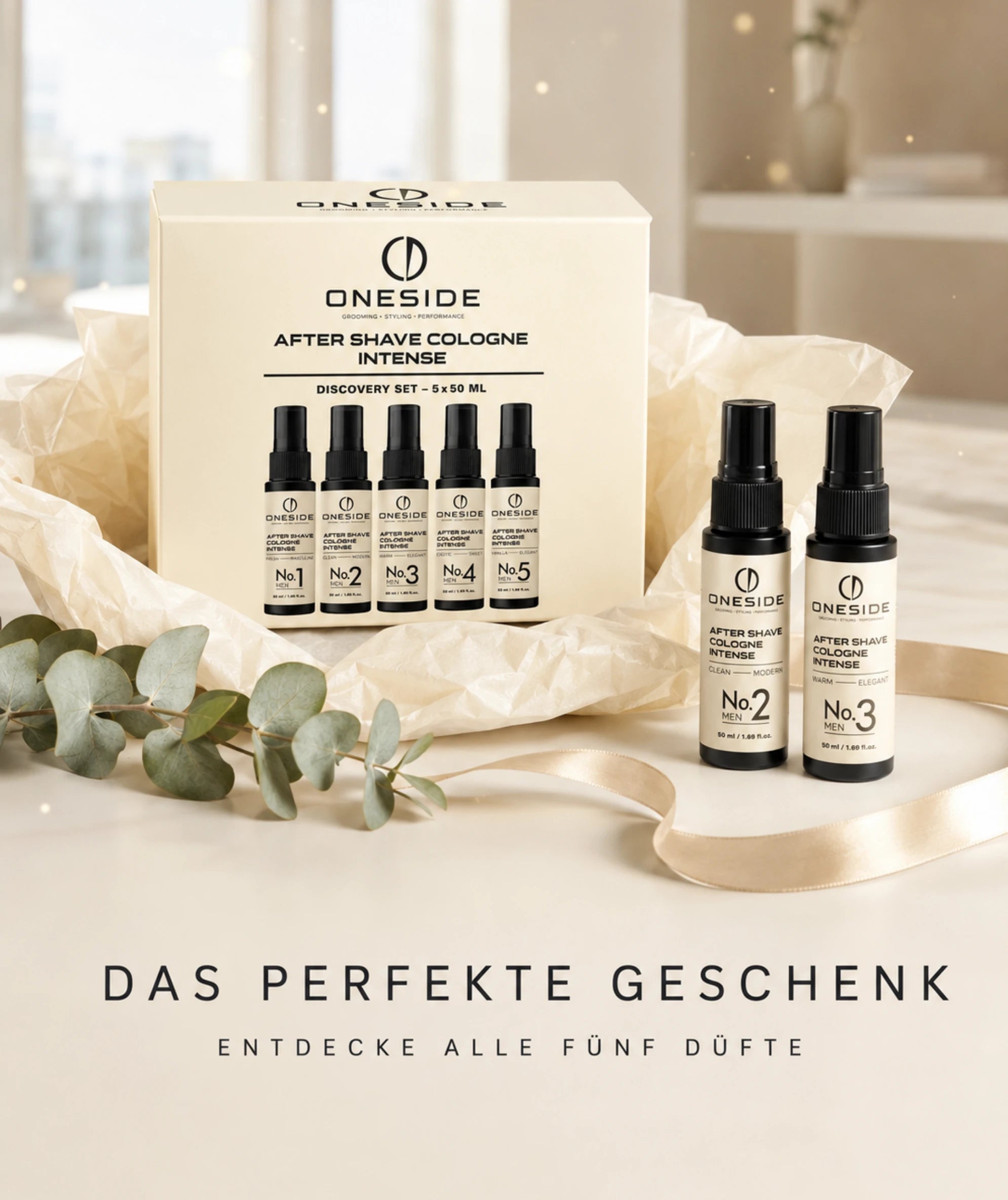 ONESIDE After Shave Cologne Intense — Discovery Set (5 × 50 ml)