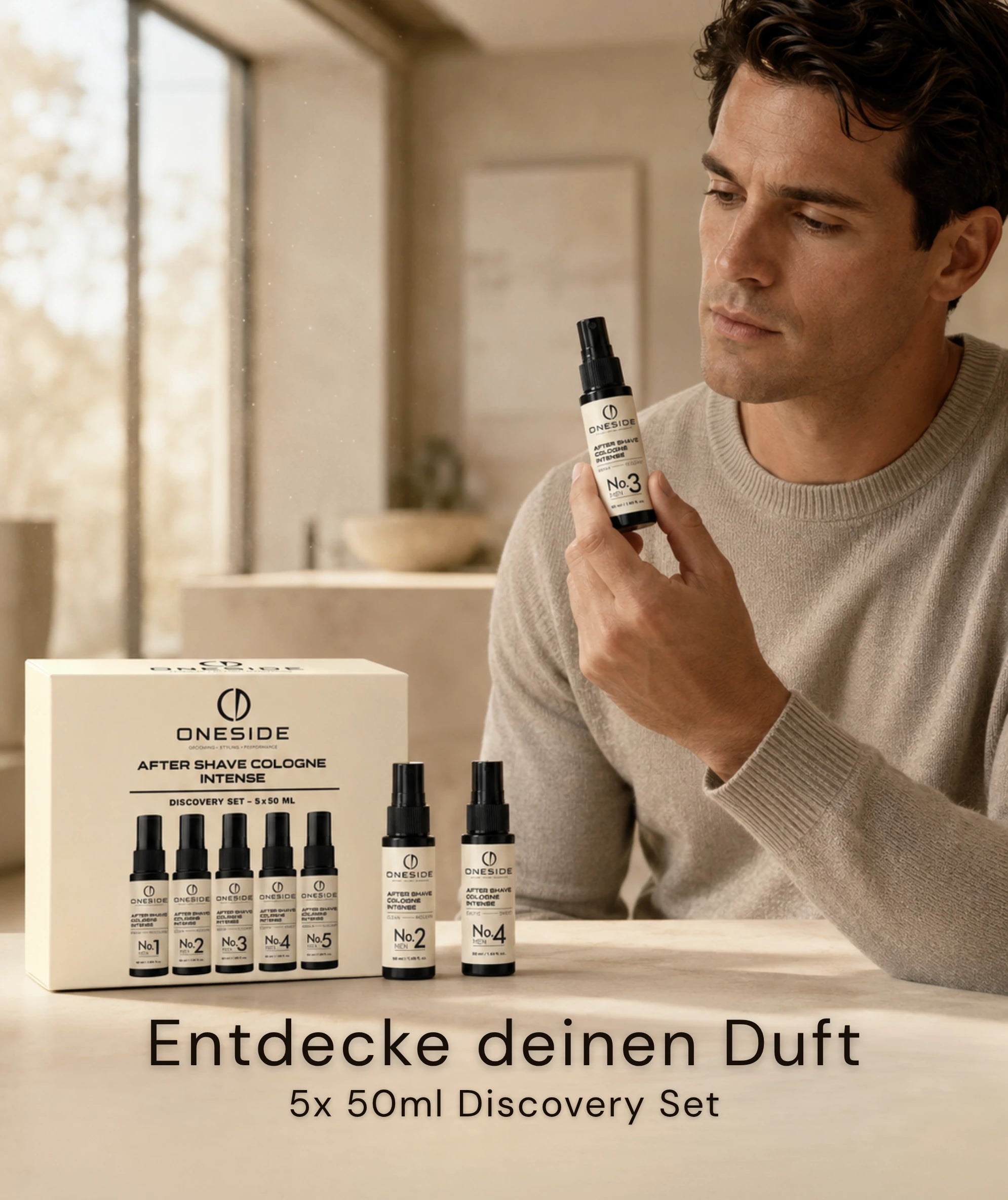 ONESIDE After Shave Cologne Intense — Discovery Set (5 × 50 ml)