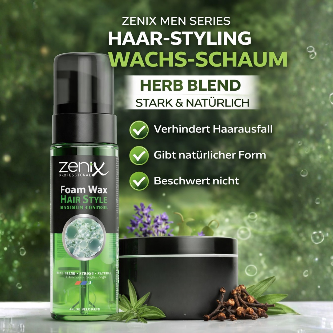 ZENIX MEN CARE BUNDLE: bestehend aus Face Foam, Wax Foam, Tonerdmaske, Haarshampoo