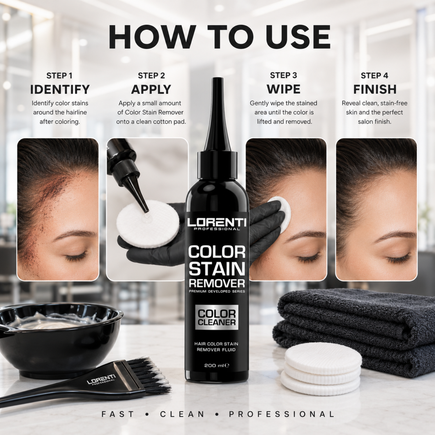 Lorenti Color Stain Remover 200 ml  Haarfarbenflecken Entferner