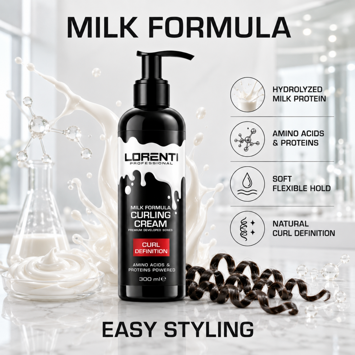 Lorenti Curling Cream 300 ml – Lockencreme für definierte Locken