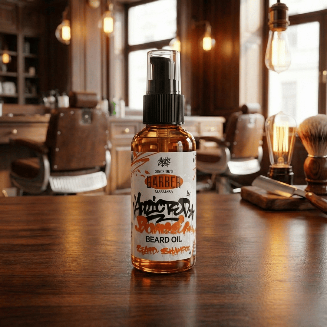BARBER BEARD SET TOBACCO & VANILLA; WAX + SHAMPOO + OIL