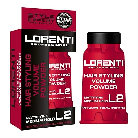 Lorenti Hair Styling Volume Powder L2 – Haarpuder 30 g – mittlerer Halt & mattes Finish – Styling Powder & Volumenpuder für Männer & Frauen - Puderwachs