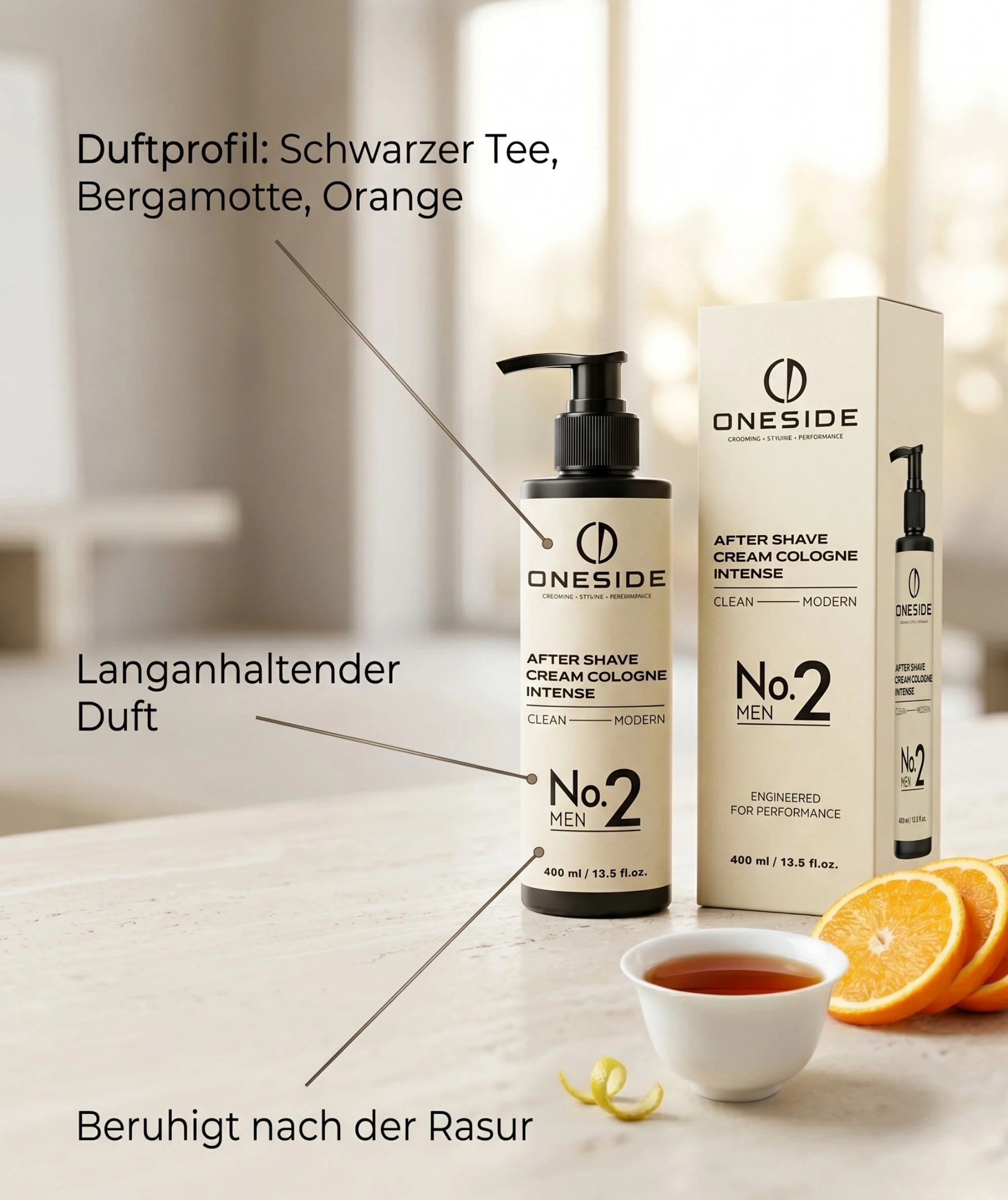 ONESIDE After Shave Cream Cologne No. 2 - Clean Modern