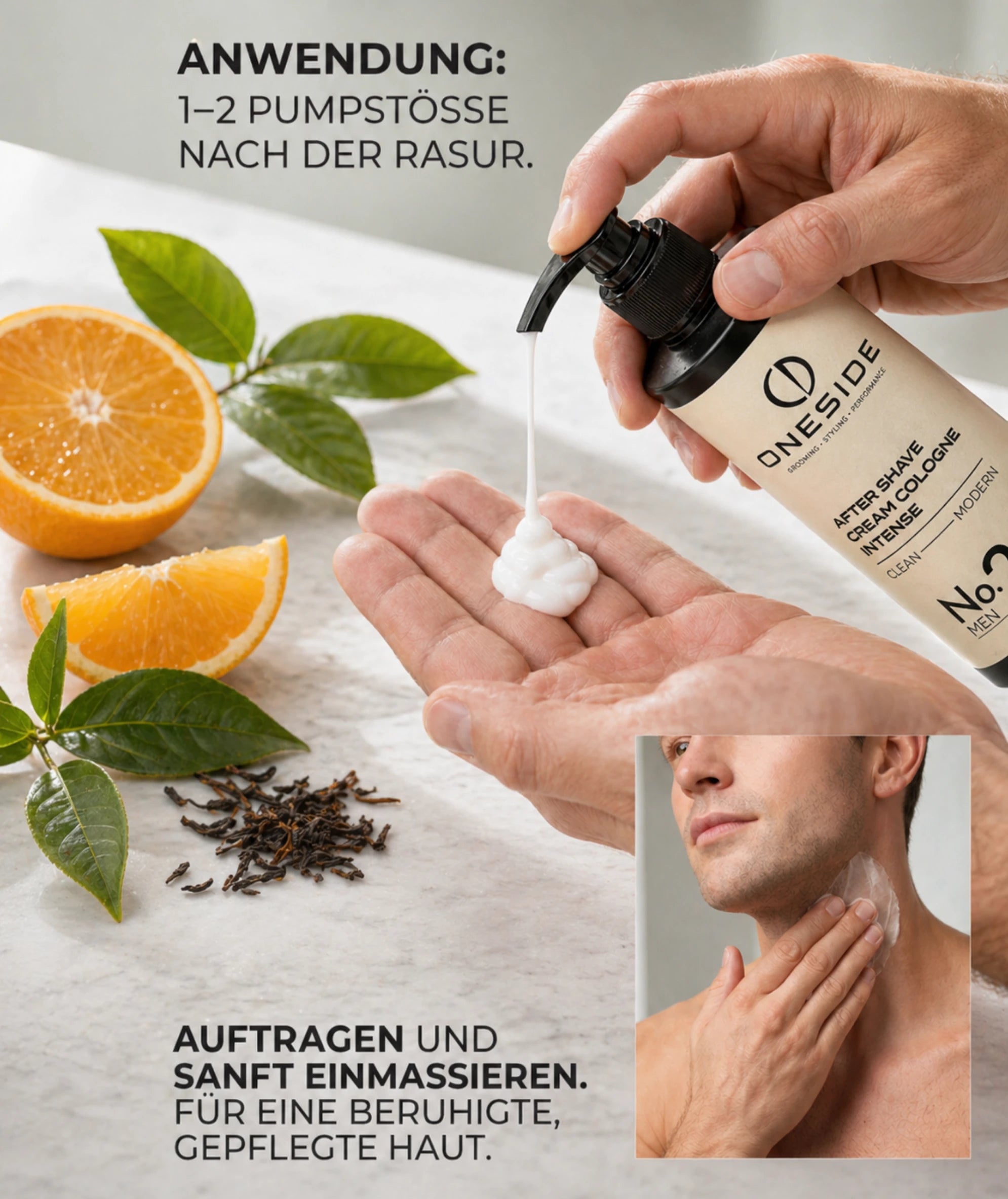 ONESIDE After Shave Cream Cologne No. 2 - Clean Modern
