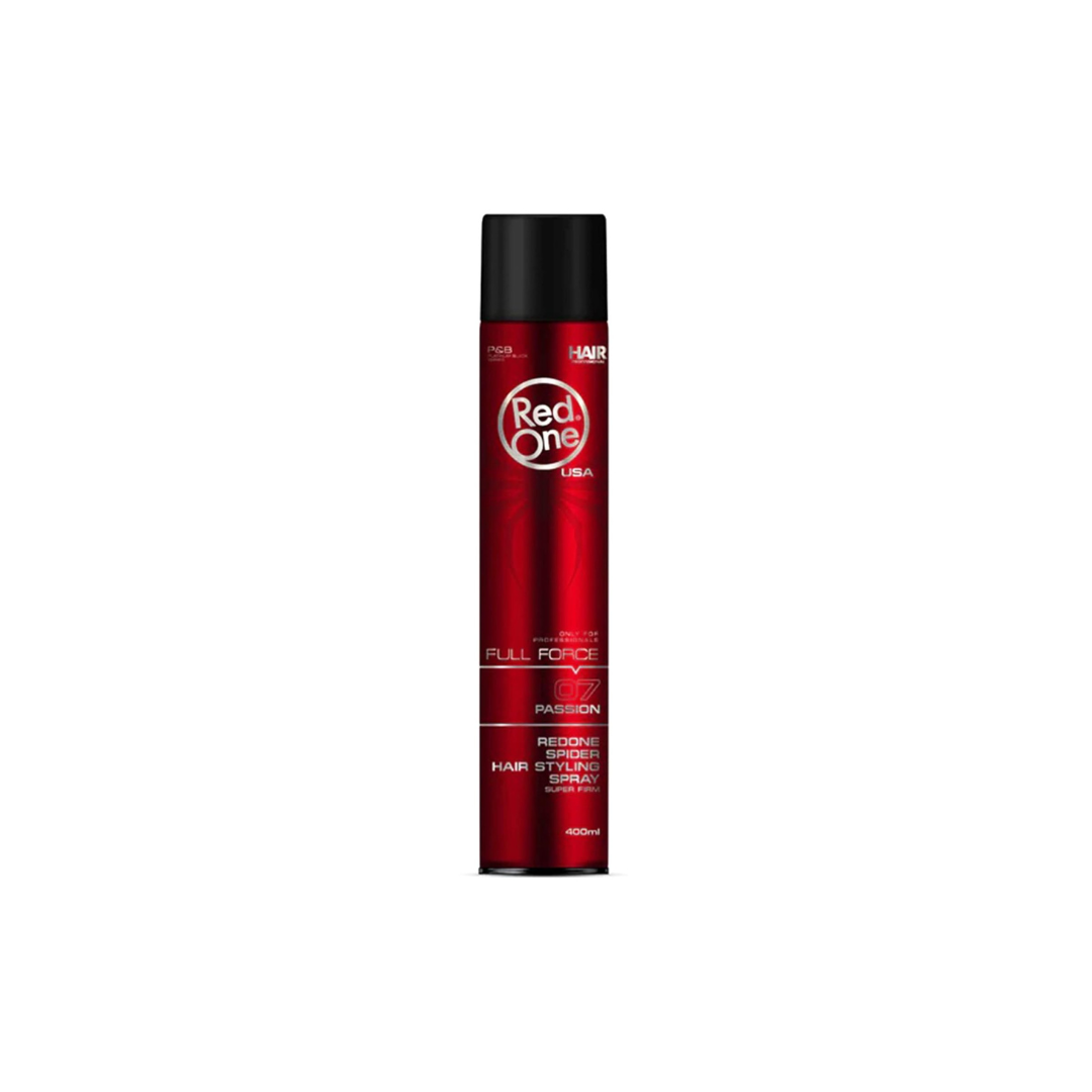 RedOne Spider Hair Spray 07 PASSION, Full Force Haarstyling-Spray, Ultra Hold 400 ml Langanhaltende Style-Kontrolle, Formel für starken Halt, maximale Kontrolle und Definition