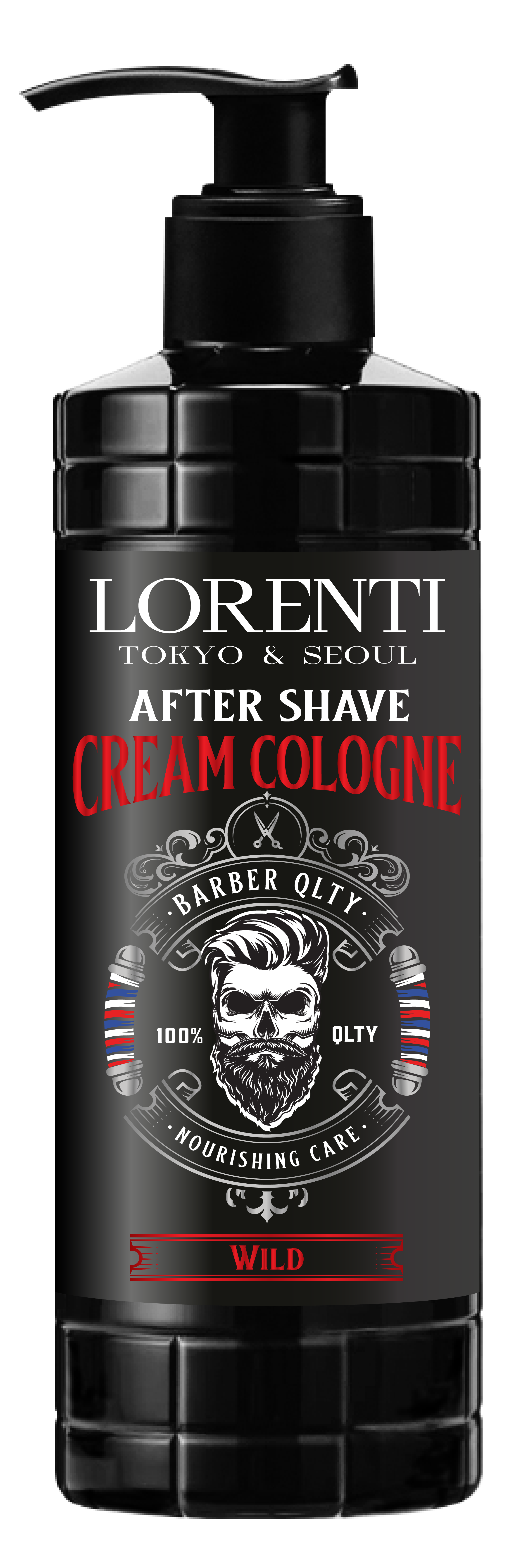 LORENTI TOKYO & SEOUL Barber After Shave Cream Cologne Lotion Men 400ml Prime Gold, Icberg, Wild