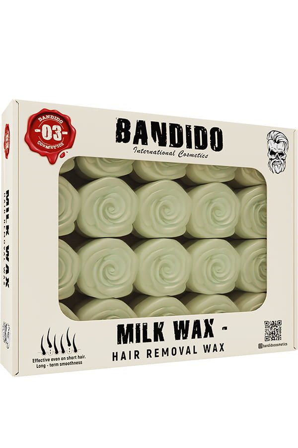 BANDIDO Hair Removal Wax, Unisex, 500g, Black, Milk, Azulen, Natural, 1300g  Milk & Black Rosenform