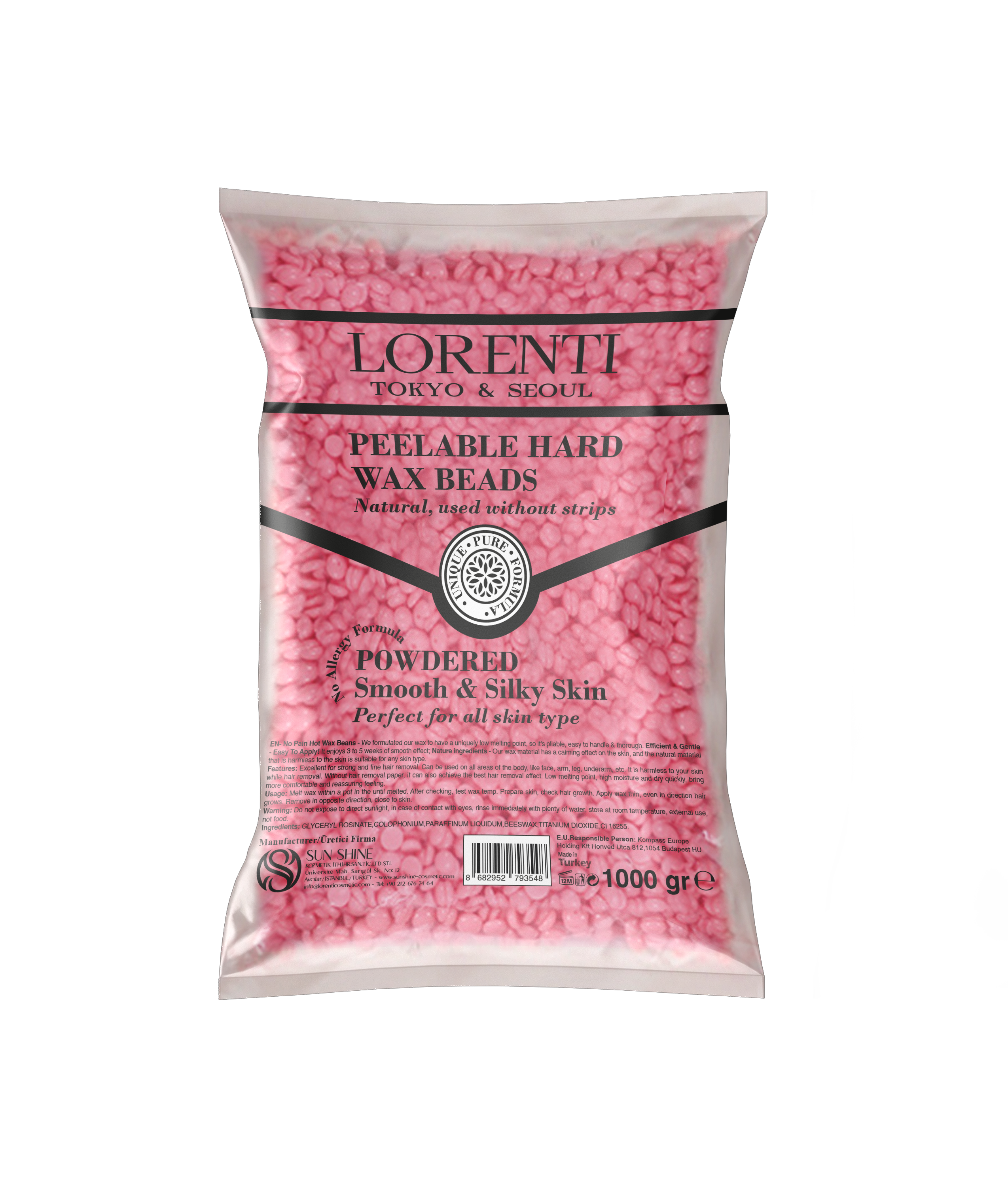 Lorenti Heißwachs Enthaarung in Perlenform POWDERED 1Kg
