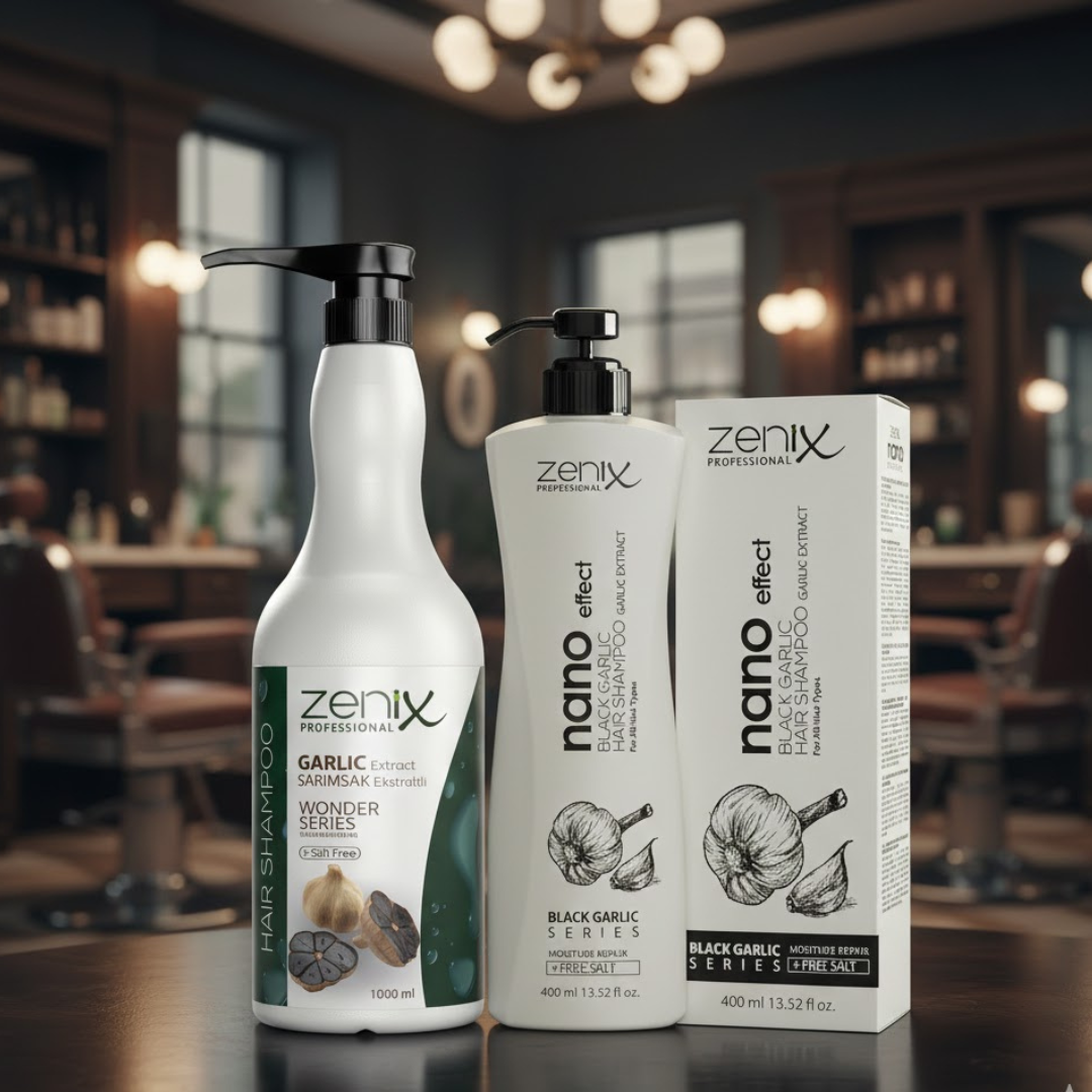 Zenix Garlic Hair Care Shampoo 1000ml, Garlic Hair Care Shampoo 400ml