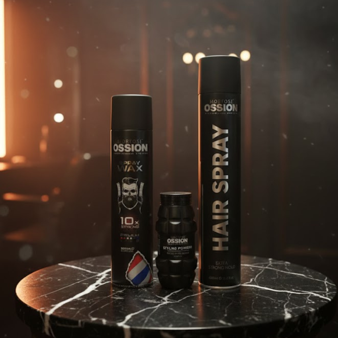 Morfose Ossion Styling Set – Hair Spray, Spray Wax & Powder Wax