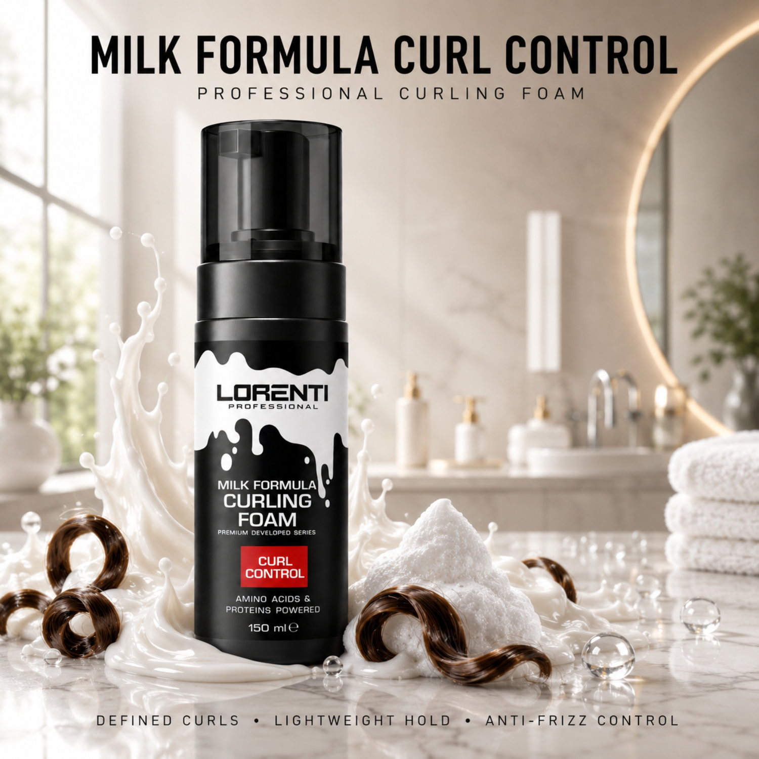 Lorenti Curling Foam Milk Formula 150 ml | Lockenschaum für definierte Curls