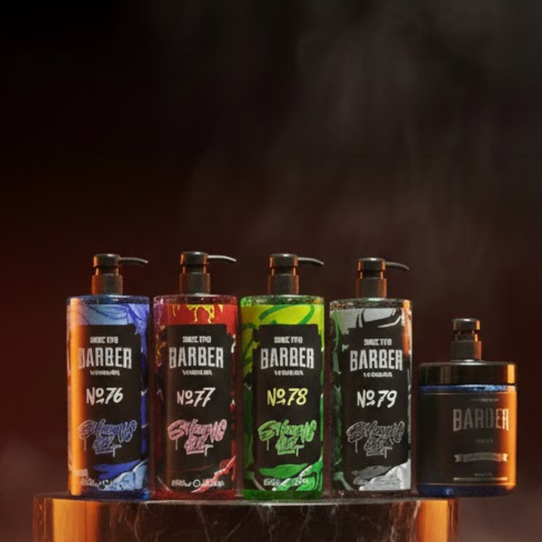 BARBER SHAVING GEL 1000 ML NO.76, NO.77, NO.78, NO.79 & Silver Shaving gel