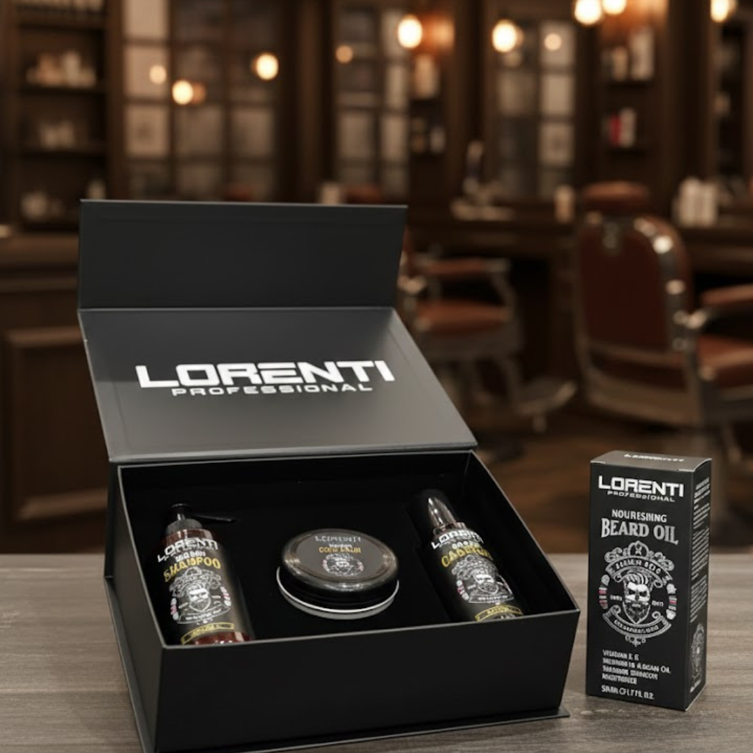 LORENTI TOKYO & SEOUL Beard Oil & Argan Barber Bartpflege und Styling Set