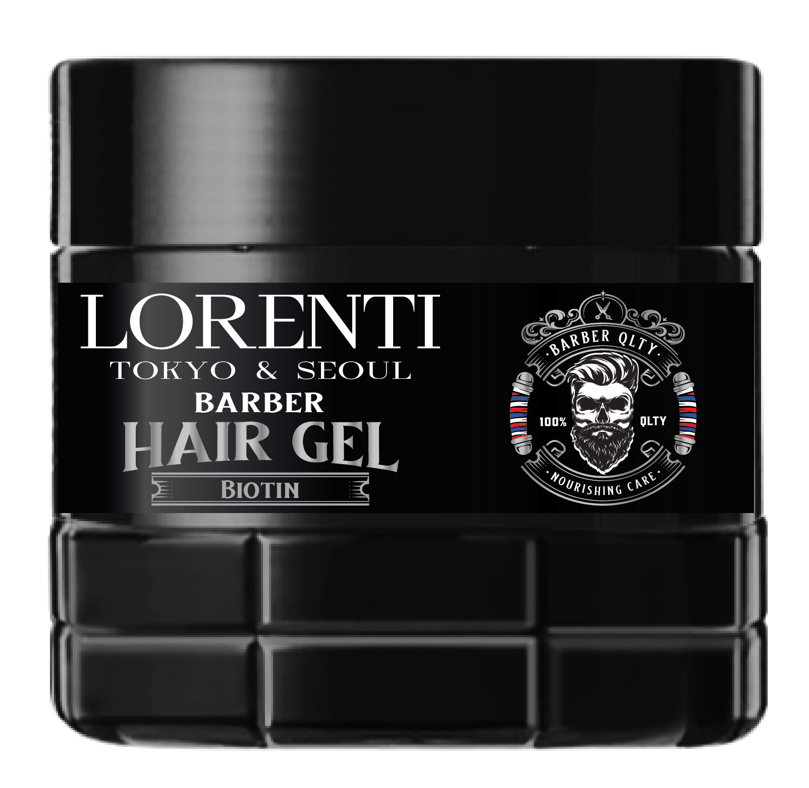 LORENTI TOKYO & SEOUL Barber Hair Styling Gel KERATIN, GUMMY HOLD, ARGAN OIL, BIOTIN 500ml