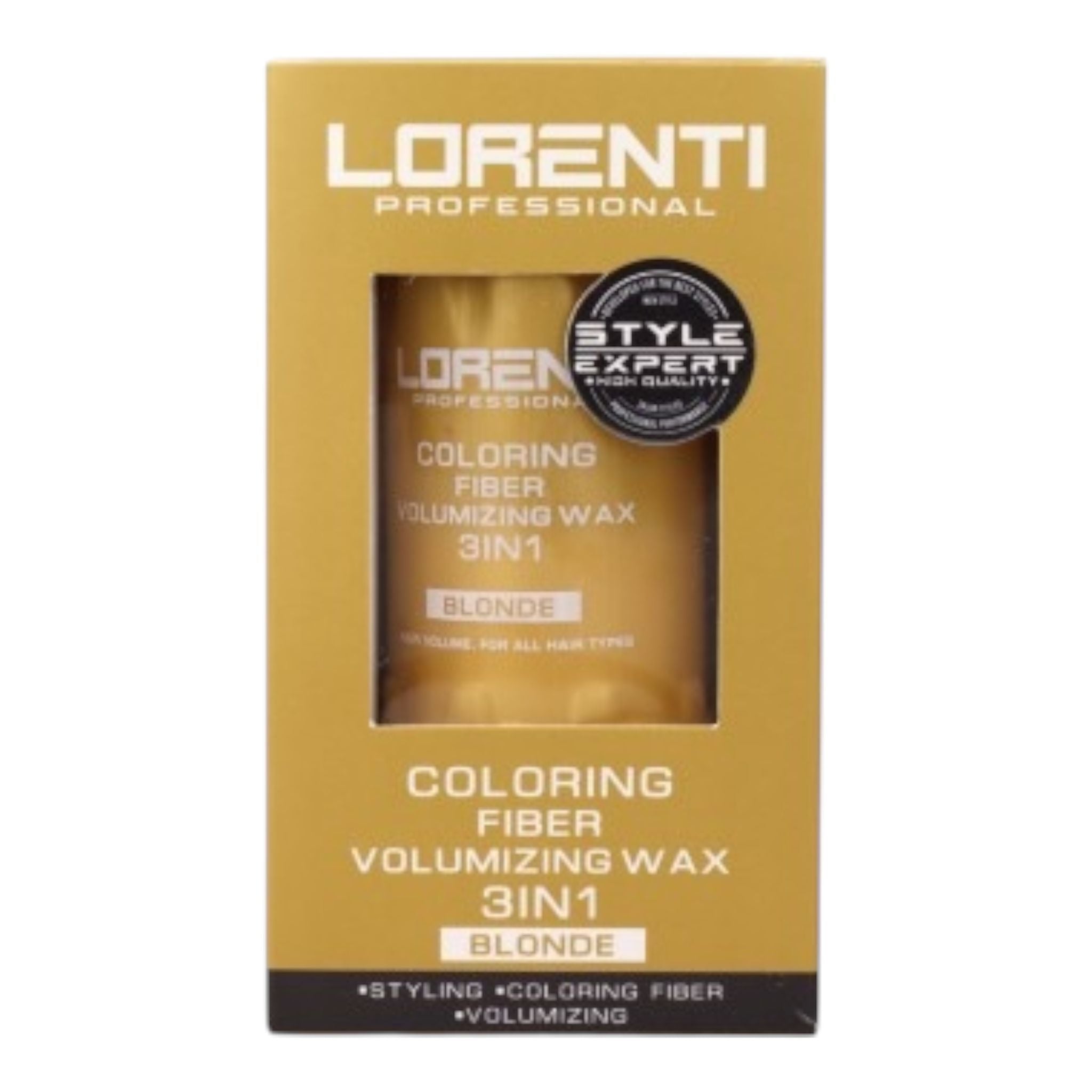 Lorenti Professional 3in1 Coloring Fiber Volumizing Wax Blonde Haarwachs mit Farbe & Volumen, Styling + Color + Texture