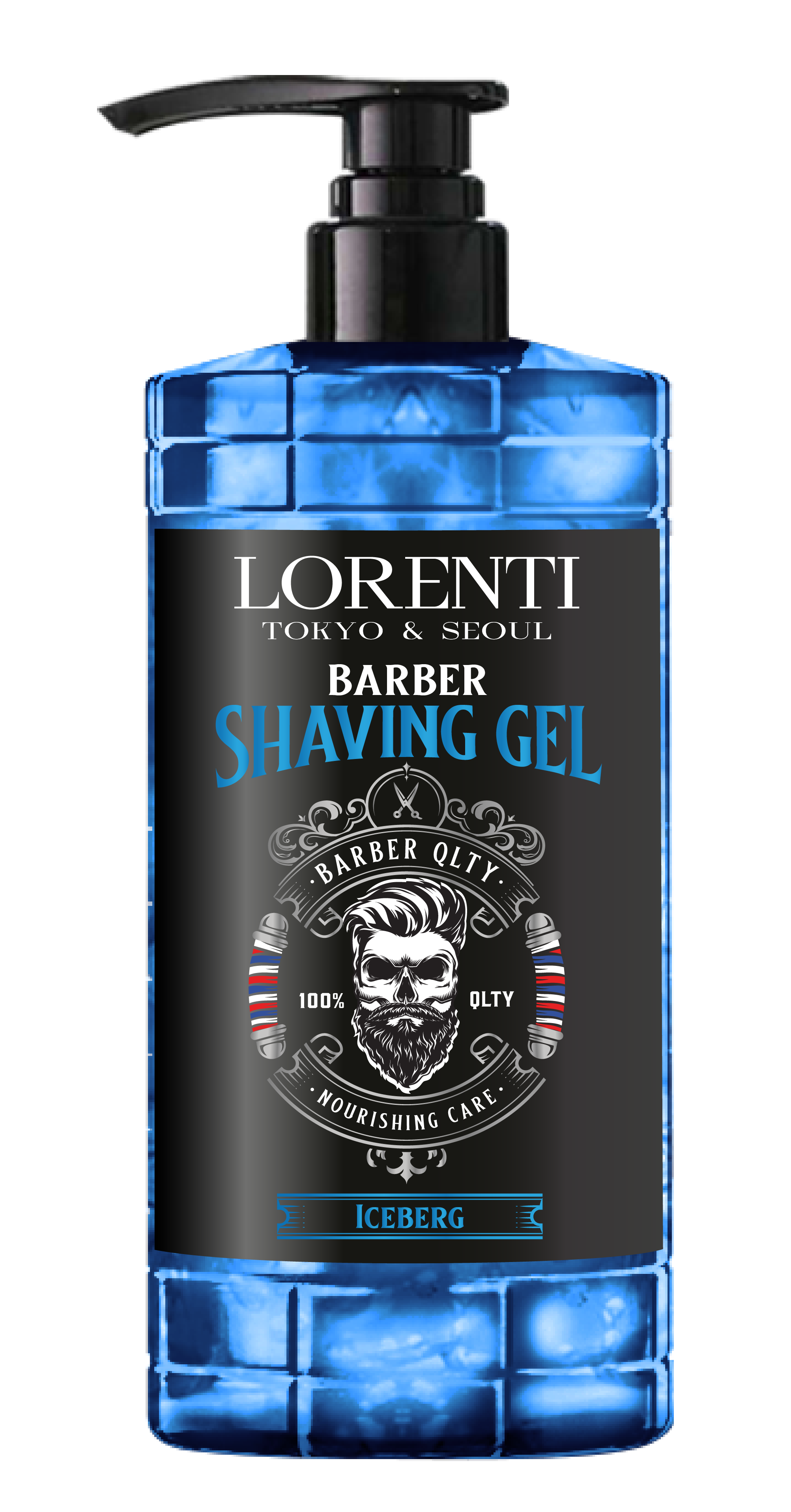 LORENTI TOKYO & SEOUL Barber Rasiergel Männer PRIME GOLD, ICEBERG, WILD 1000ml