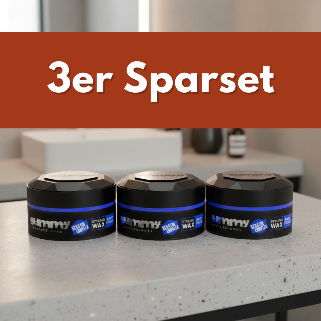 3ER SPARSET Gummy Styling Wax Hard Finish 3x150 ml – Hartes Finish & starker Halt für präzise Stylings