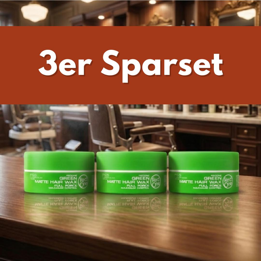 3ER SPARSET RedOne Green Matte Hair Wax 3x150 ml – Full Force Halt & mattes Finish