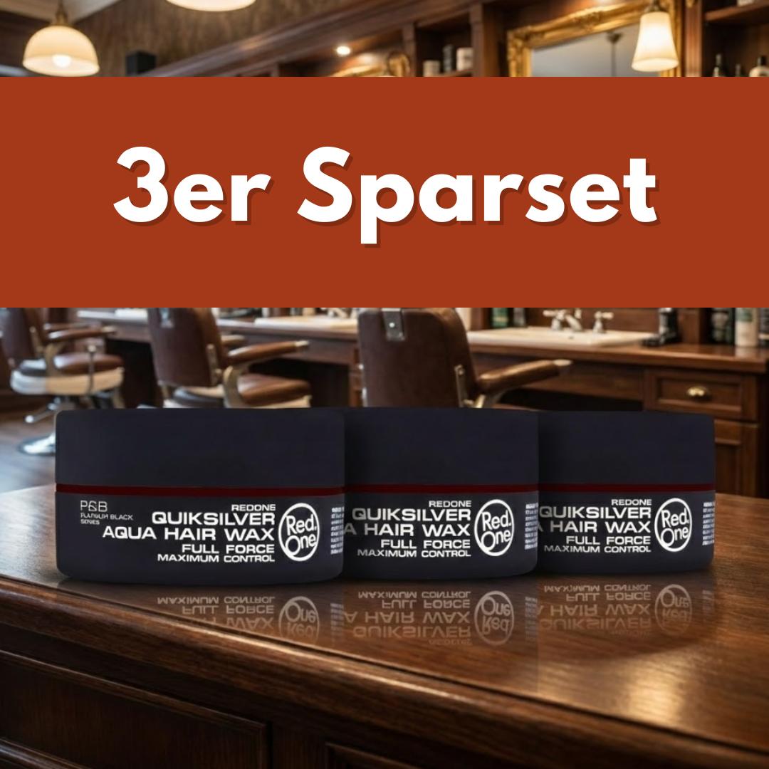 3ER SPARSET RedOne Aqua Quiksilver Hair Wax 3x150 ml – Full Force Halt & Maximum Control