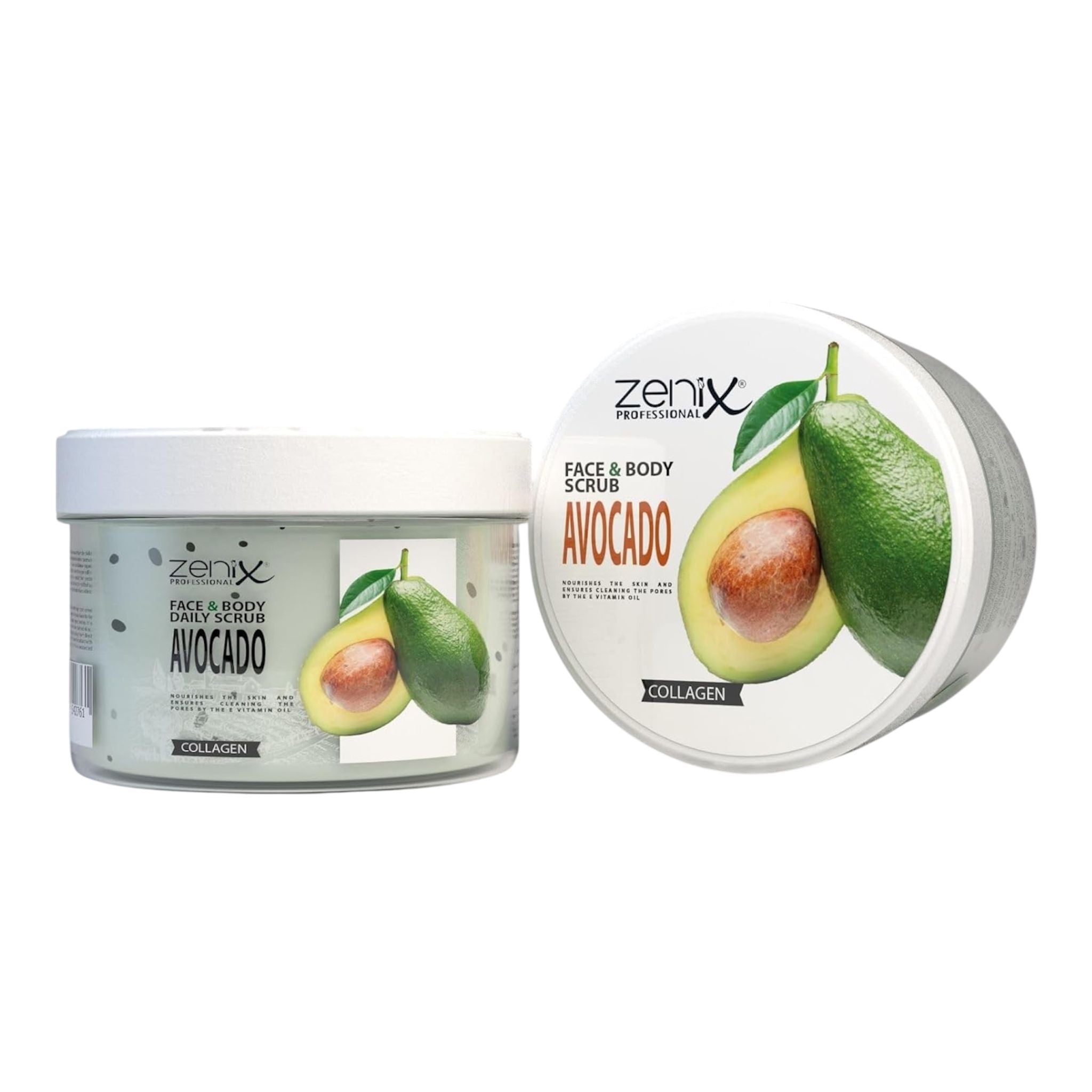 Zenix Face & Body Scrub 275ml | Hautreinigendes Peeling für Gesicht und Körper | entfernt abgestorbene Zellen | klärt Talg | pflegt die Haut | Spendet der Haut Feuchtigkeit - Aloe Vera, Lemon, Kiwi, Blackberry, Avocado