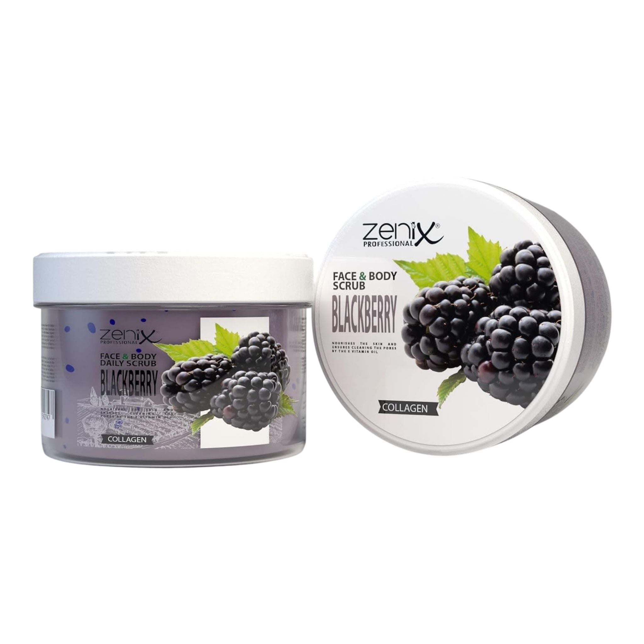 Zenix Face & Body Scrub 275ml | Hautreinigendes Peeling für Gesicht und Körper | entfernt abgestorbene Zellen | klärt Talg | pflegt die Haut | Spendet der Haut Feuchtigkeit - Aloe Vera, Lemon, Kiwi, Blackberry, Avocado