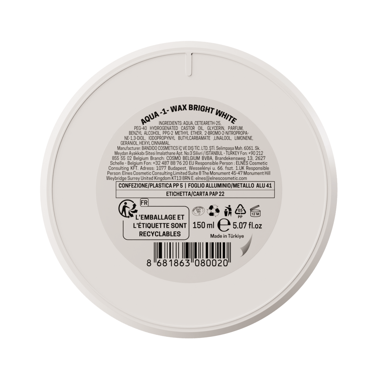Bandido Aqua 1 Wax Bright White 150ml | Haarwachs Herren - AZURUM