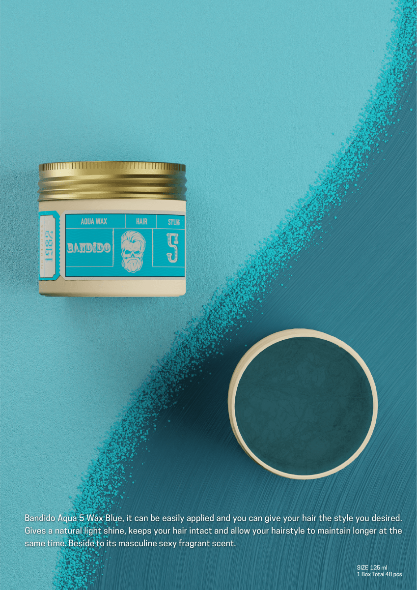 Bandido Aqua Wax Nr. 5 Blue 125ml Haargel mit Kaugummi Duft - AZURUM