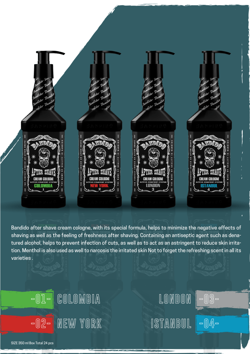 Bandido Barber After Shave Cream Cologne Invisible - London 350ml - AZURUM