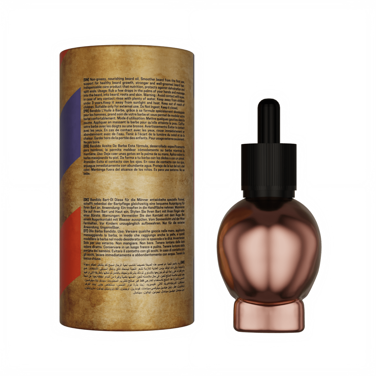 Bandido Bart Öl 40ml Rose - AZURUM