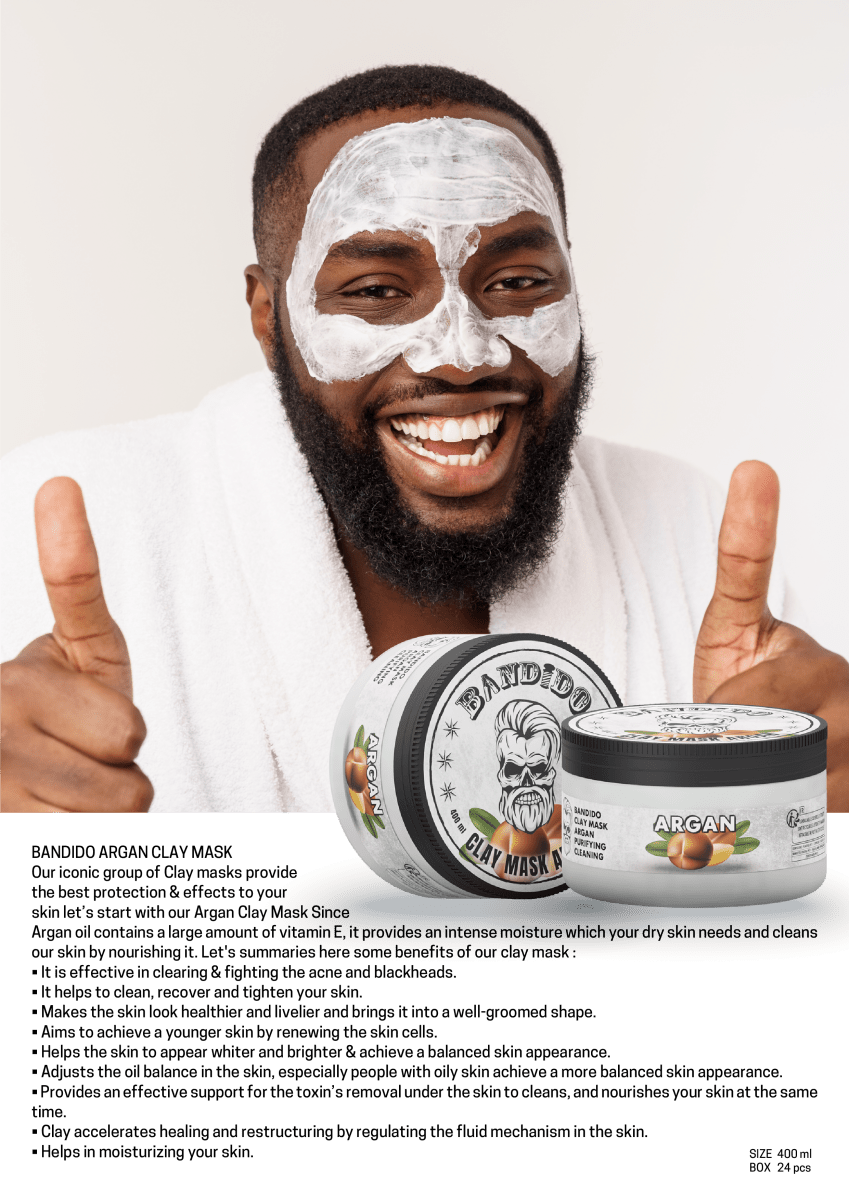 Bandido Clay Mask - Gesichtsmaske mit Arganöl extrahierter Tonerde 400 gr - AZURUM