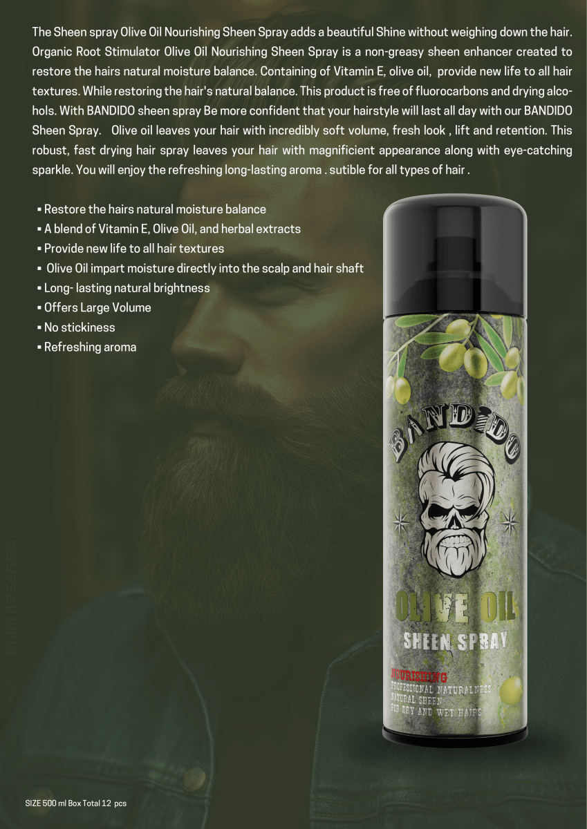 Bandido Olive Oil Hair Spray Sheen Spray 500ml - AZURUM