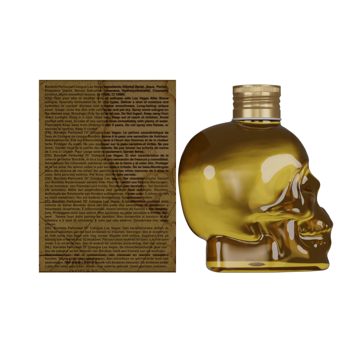 Bandido Perfumed Cologne Las Vegas 400ml Splash After Shave - AZURUM