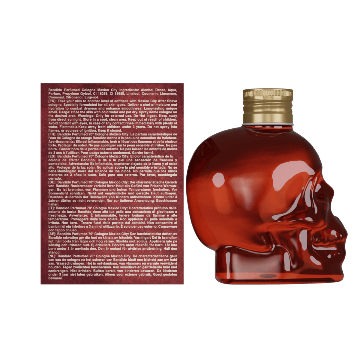 Bandido Perfumed Cologne Mexico City 400ml Splash After Shave - AZURUM