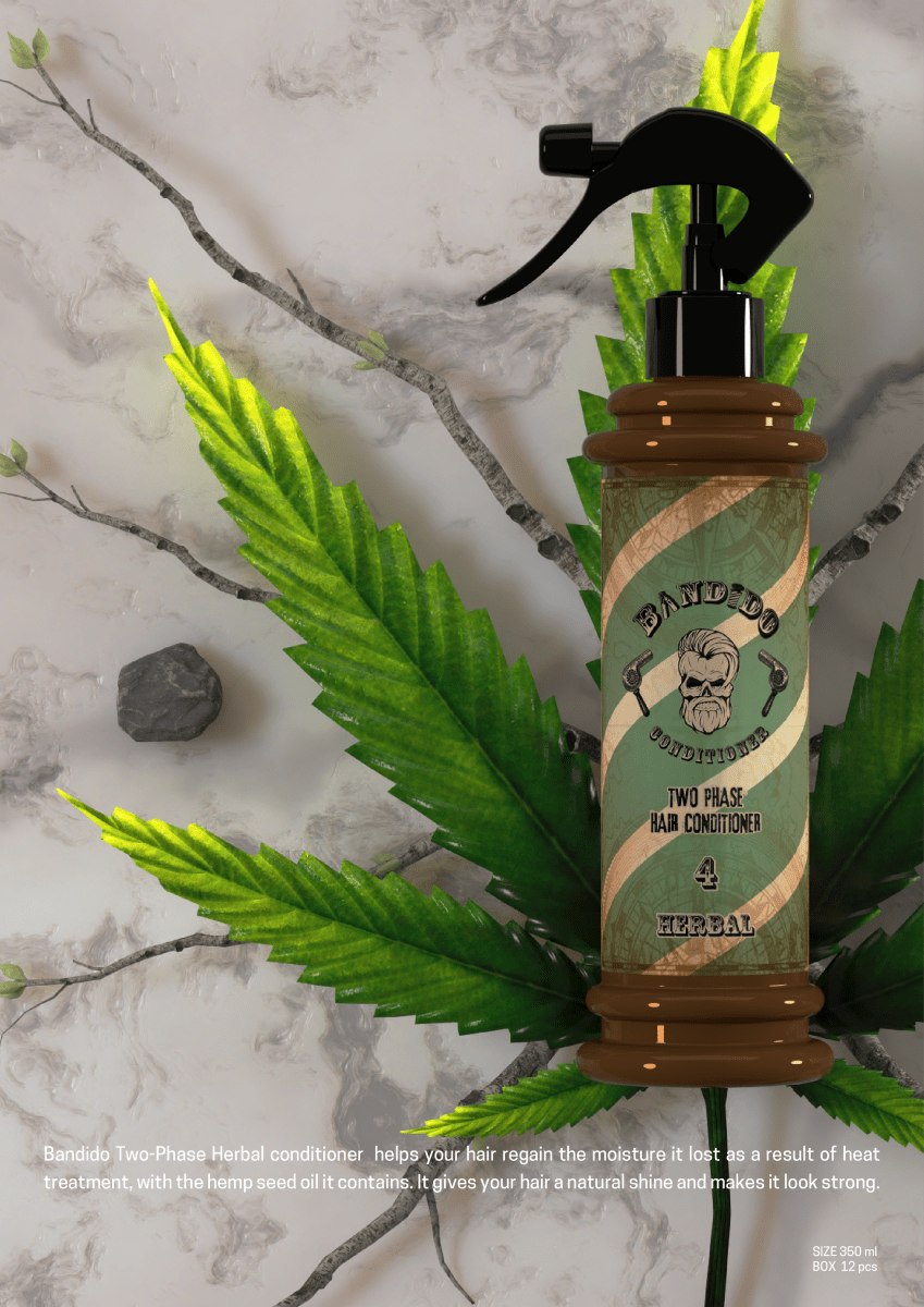 Bandido Two Phase Hair Conditioner 350ml, 2 - Phasen - Spülung für trockenes Haar (HERBAL) - AZURUM