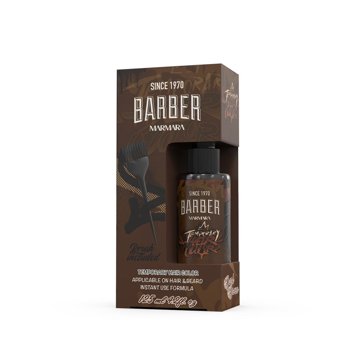 BARBER TEMPORARY HAIR COLOR 125 ML DARK BROWN - AZURUM