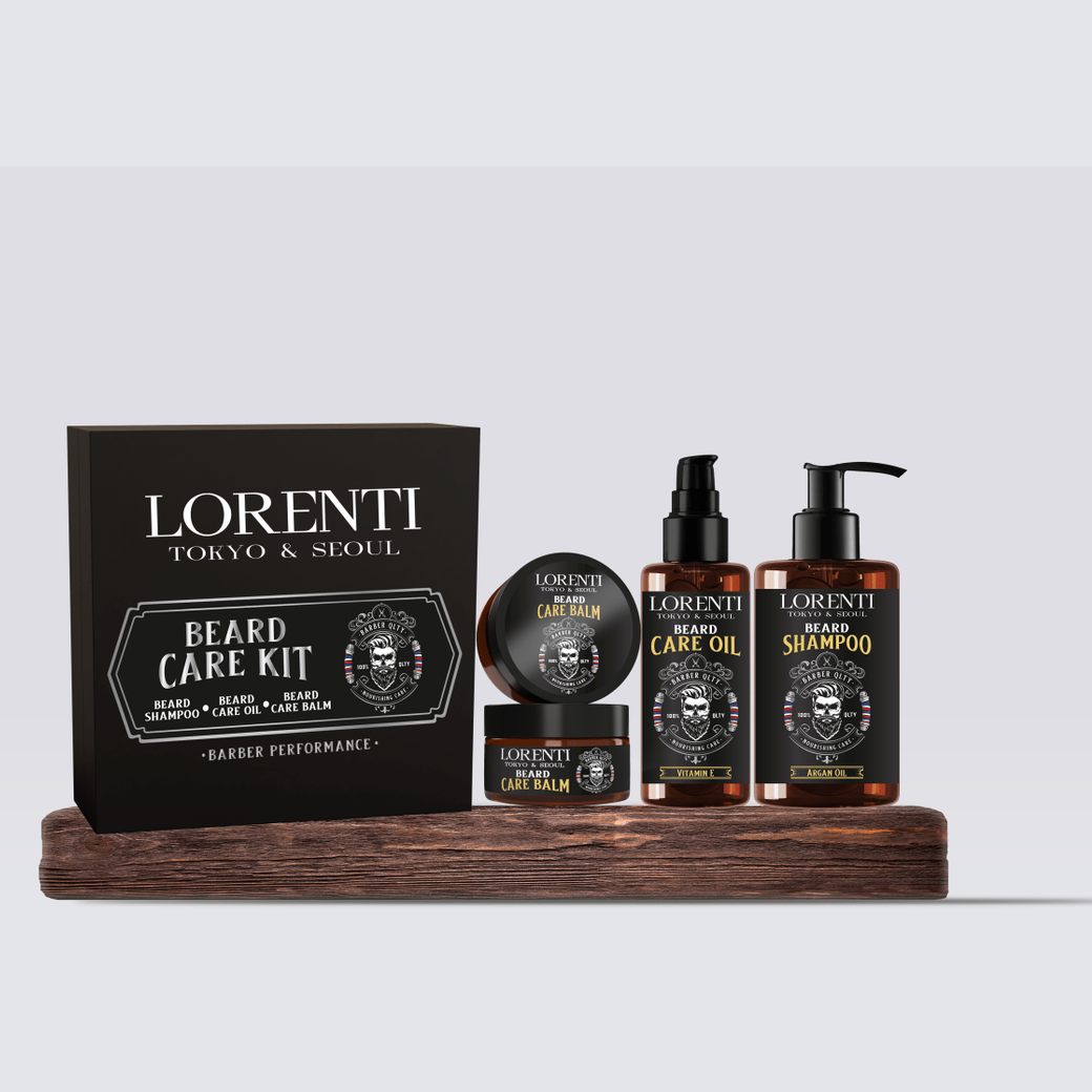 LORENTI TOKYO & SEOUL Argan Barber Bartpflege und Styling Set - AZURUM