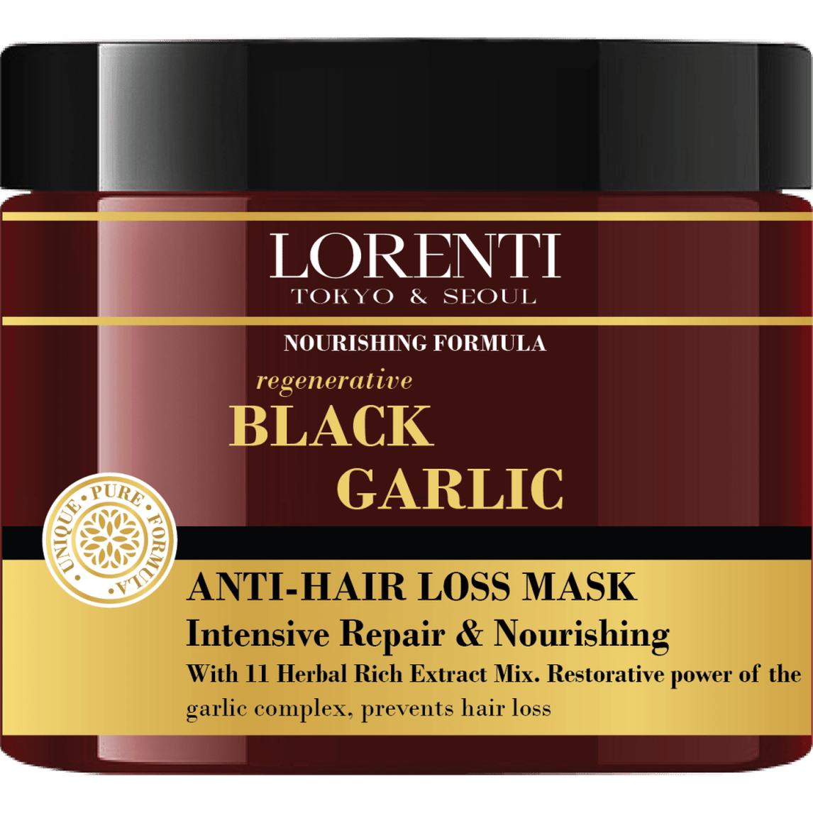 LORENTI TOKYO & SEOUL Black Garlic Hair Care Mask 500ml - AZURUM