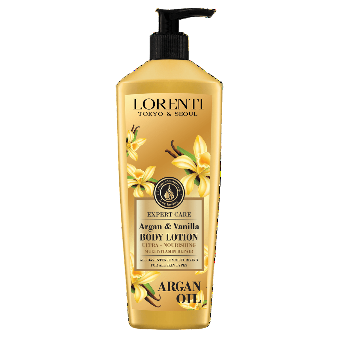 LORENTI TOKYO & SEOUL Damen Body Cream Lotion Argan Oil & Vanilla Body Lotion 400ml - AZURUM