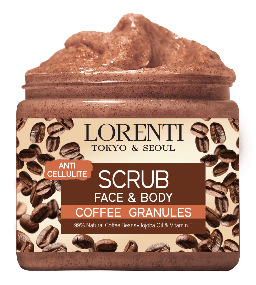 LORENTI TOKYO & SEOUL Face & Body Scrub 500ml Coffee Granules - AZURUM