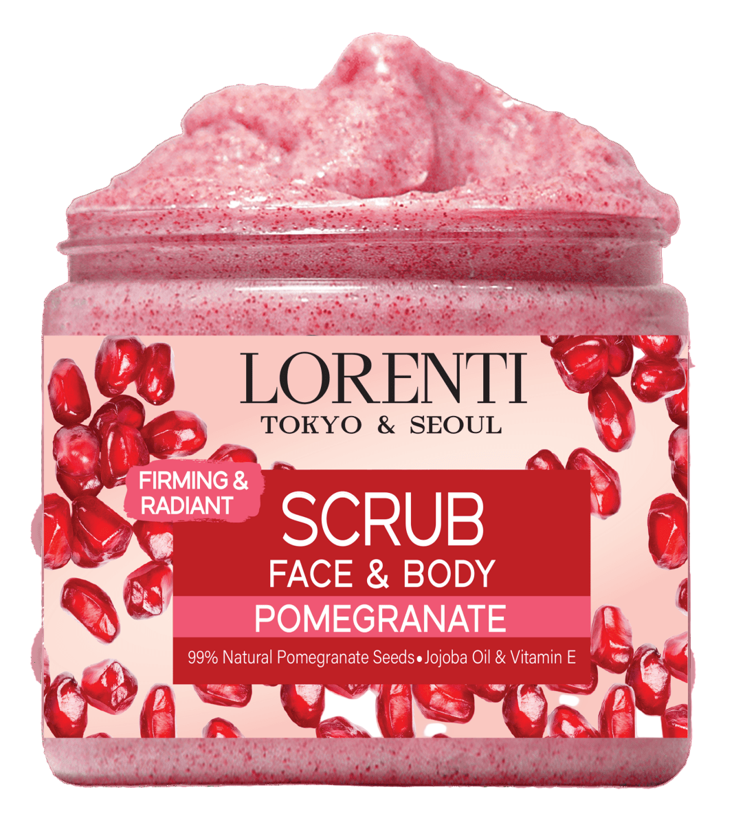 LORENTI TOKYO & SEOUL Face & Body Scrub 500ml Pomegranate - AZURUM