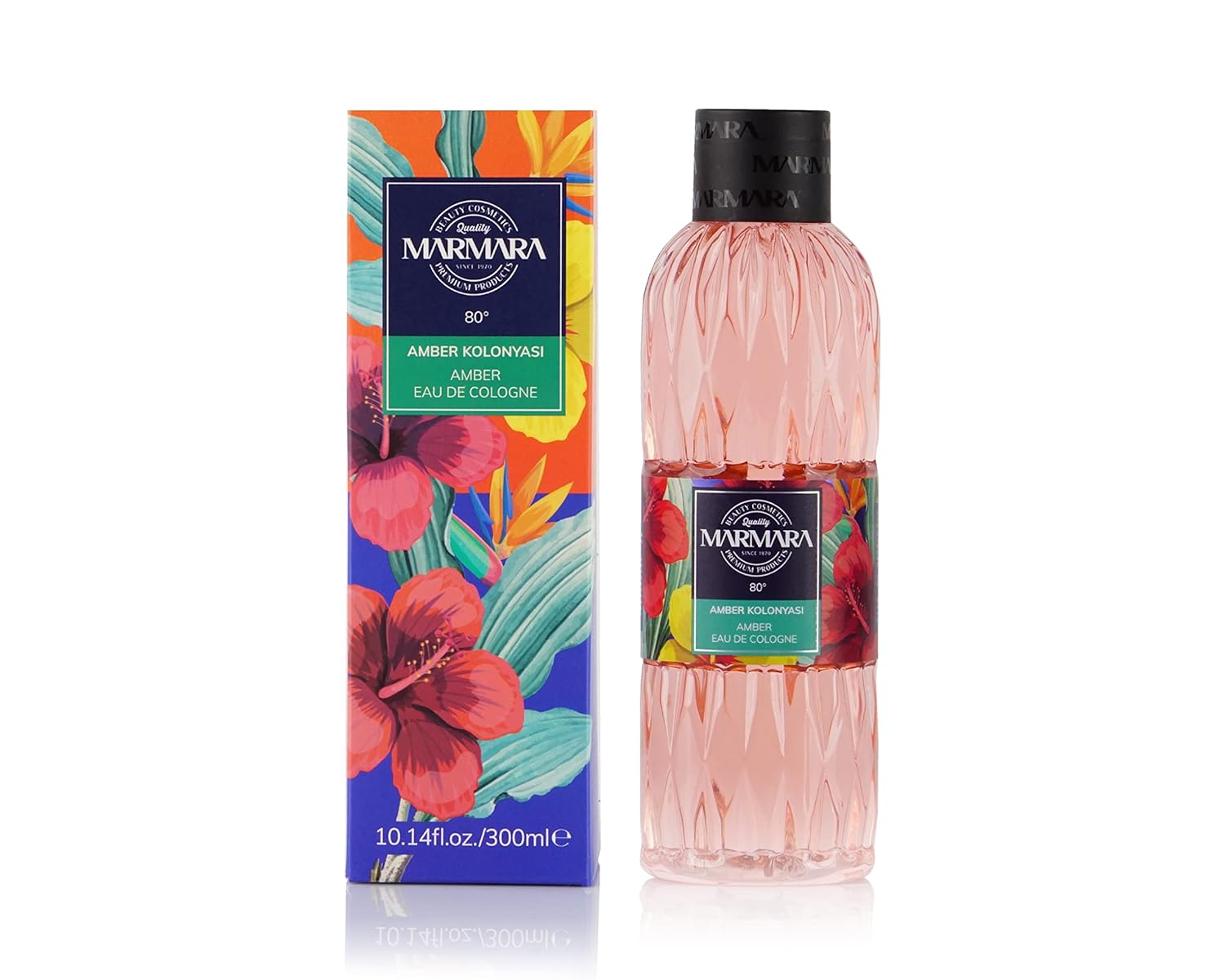 Marmara Kolonya Zitrone 400ml, Amber, Kirschblüte & Ocean 300ml